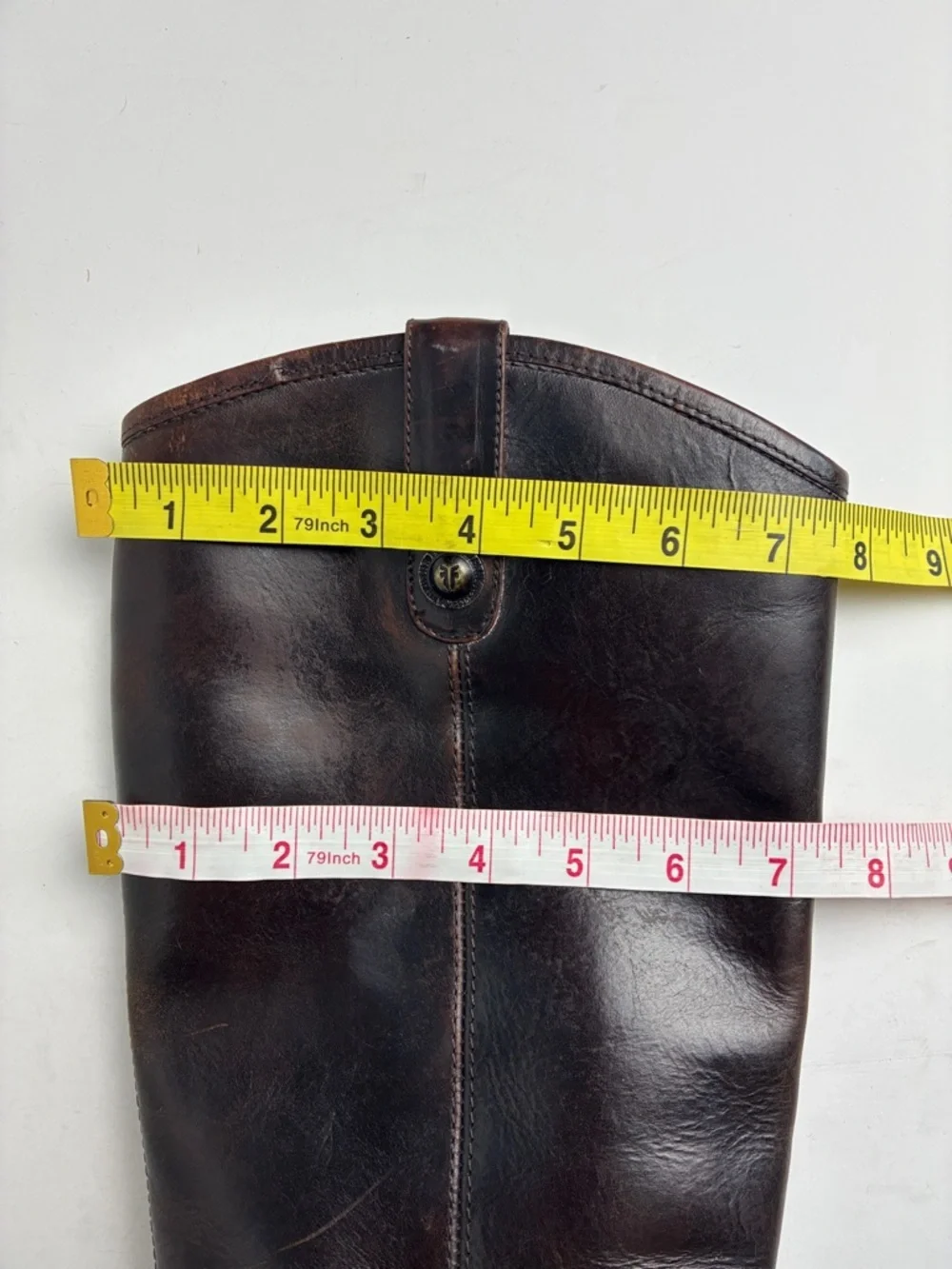 Frye Melissa Button Brown Leather Knee High Boot Sz 9 Equestrian Riding